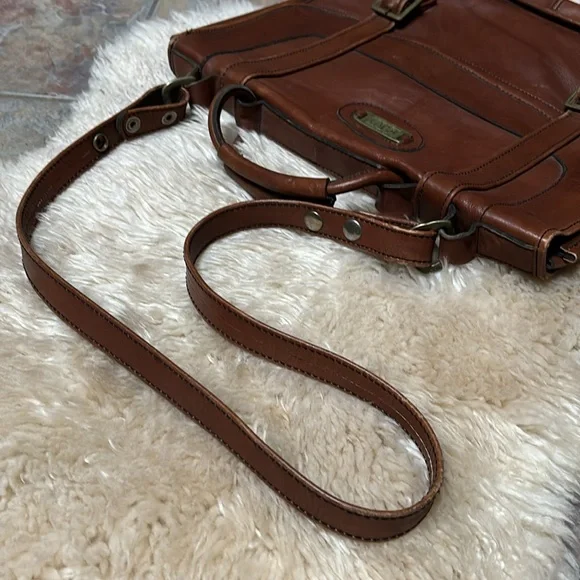 Vintage Leather Messenger Bag